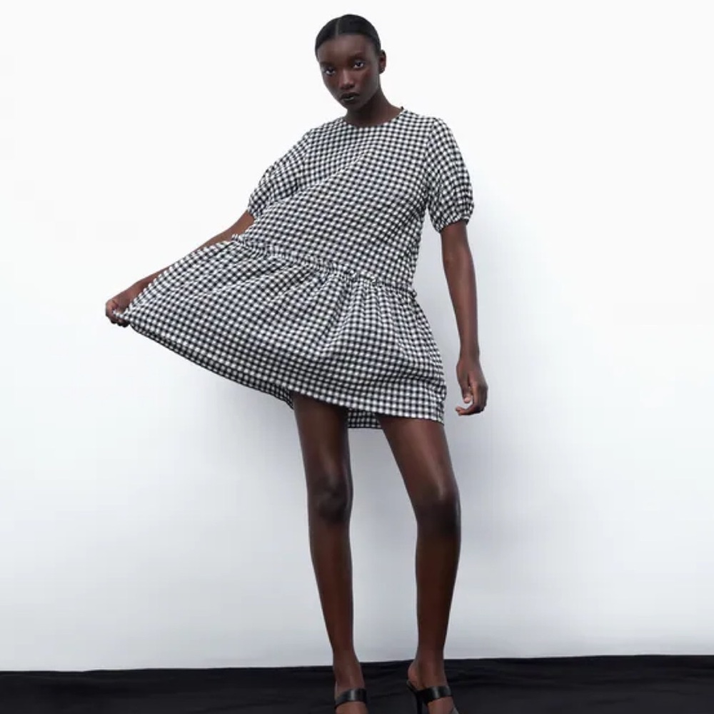 Zara Gingham Dress Size XXL